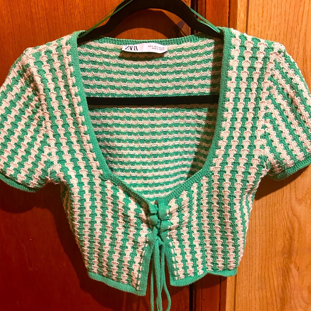 Zara crop top crochet
